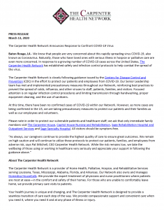 image of press release